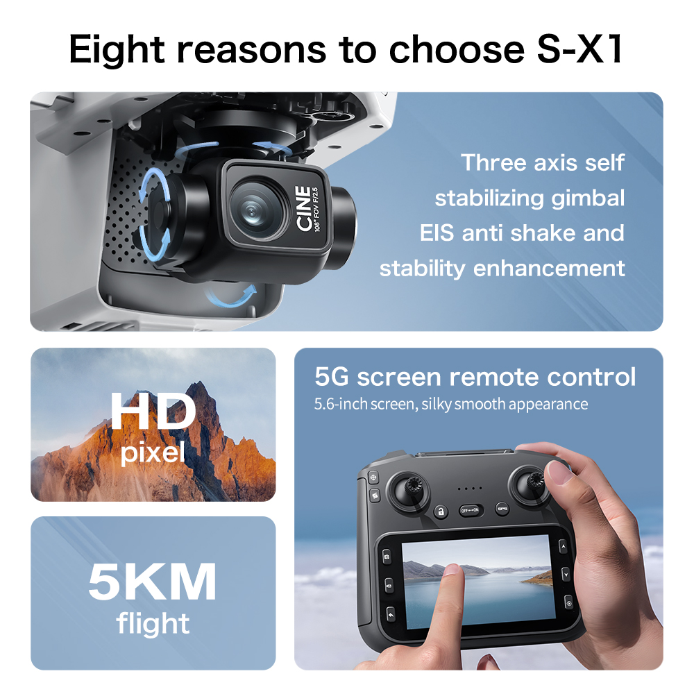 S-X1 GPS Foldable RC Quadcopte - Drone Mapping ulasan dan harga