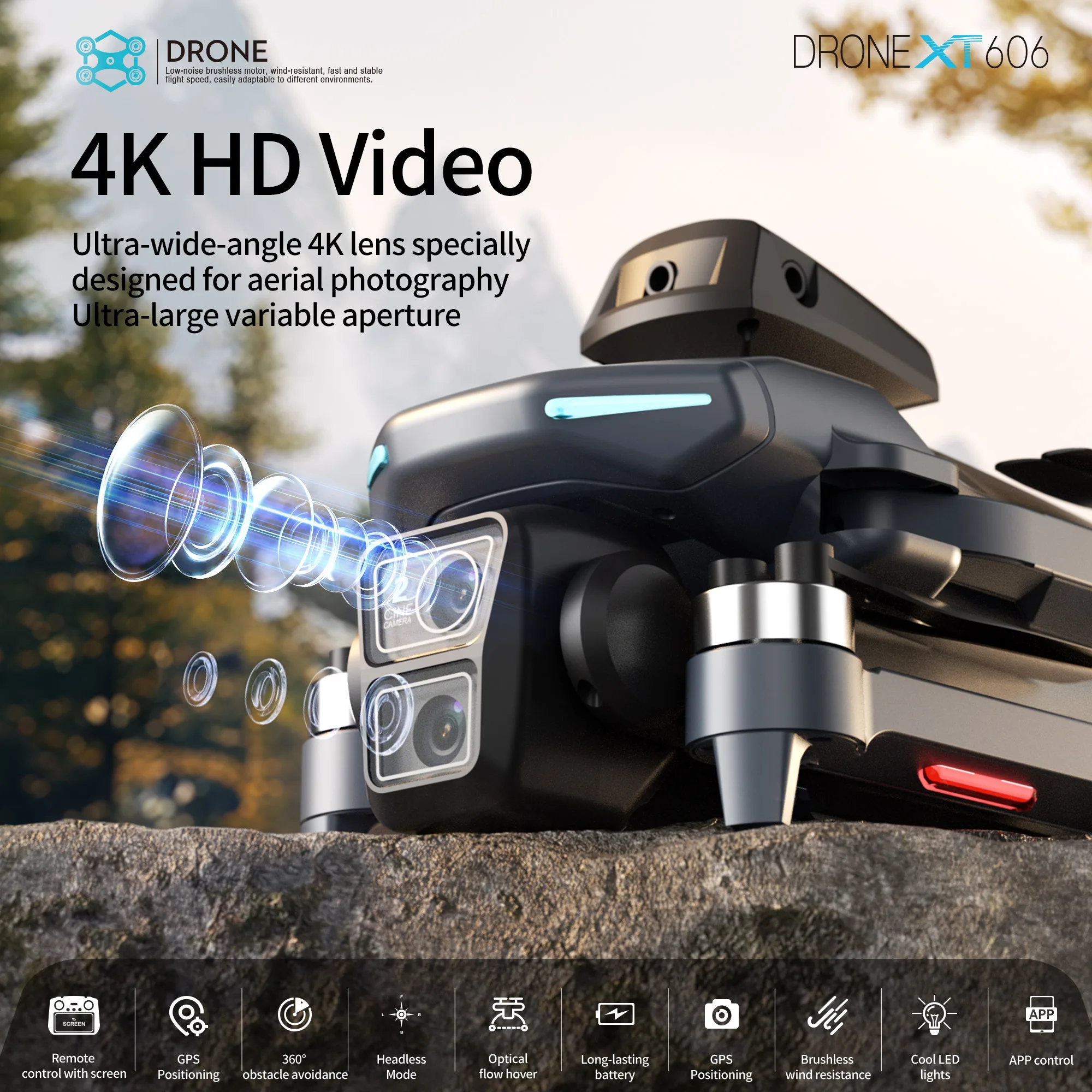 Drone XT606 MAX GPS 4K Profesi - Drone Surveying ulasan dan harga